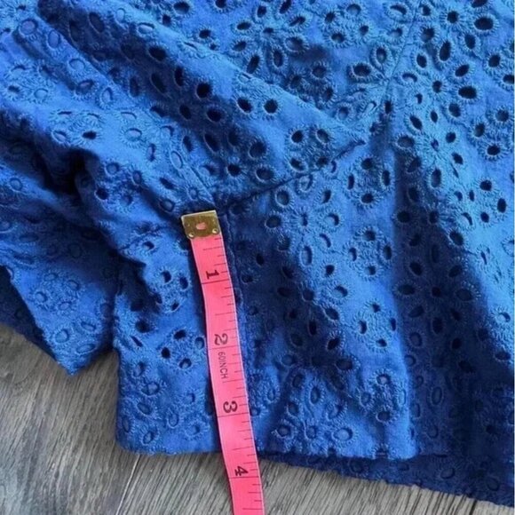 Lilly Pulitzer Makenna Eyelet Shorts Navy Blue Size 16P Cotton Dressy NWT - Picture 9 of 9